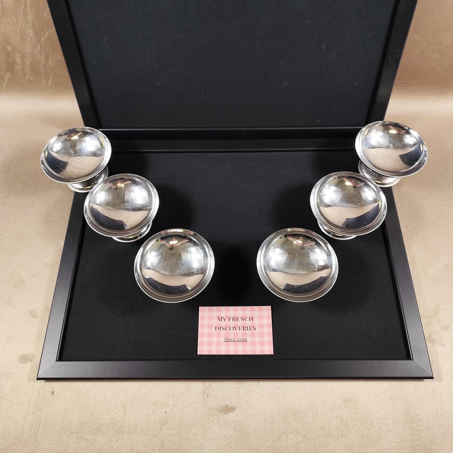 Lot de 6 coupes à glace Guy Degrenne en inox  Coupes dessert vintage  France