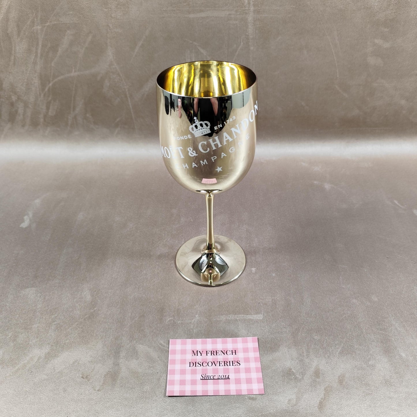 Lot de 4 flûtes à champagne Moët & Chandon Verres plastique doré Champagne