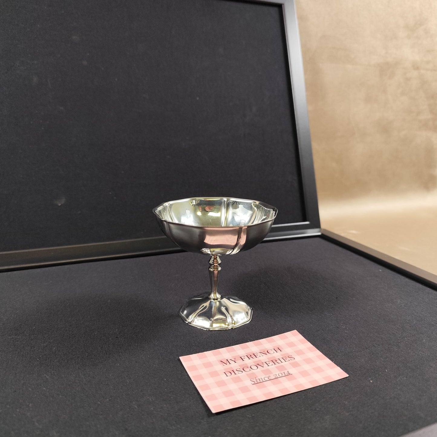 Ensemble de 8 coupes à glace vintage en inox  Coupes dessert sur pied