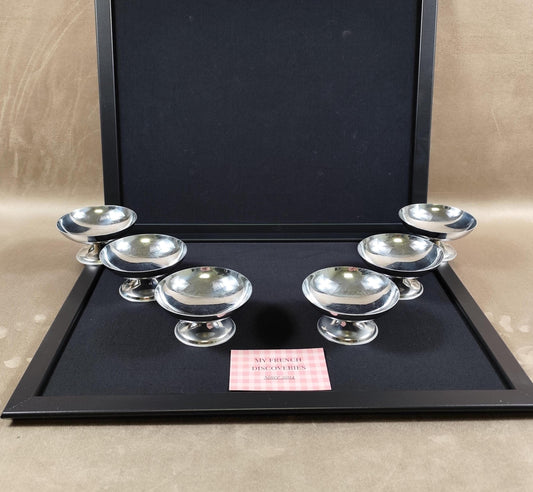 Lot de 6 coupes à glace Guy Degrenne en inox  Coupes dessert vintage  France