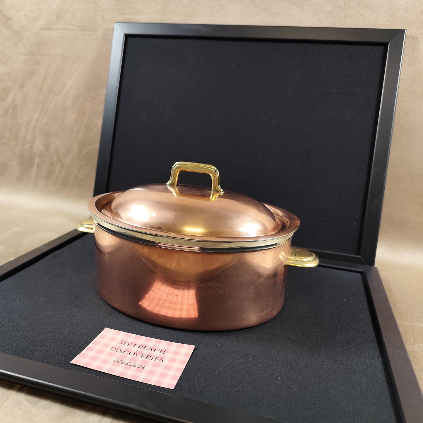 Cocotte ERCUIS en cuivre avec couvercle Poinçon dorfèvre Cuisine haut de gamme