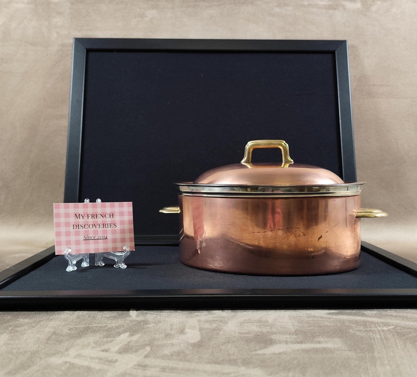 Cocotte ERCUIS en cuivre avec couvercle Poinçon dorfèvre Cuisine haut de gamme