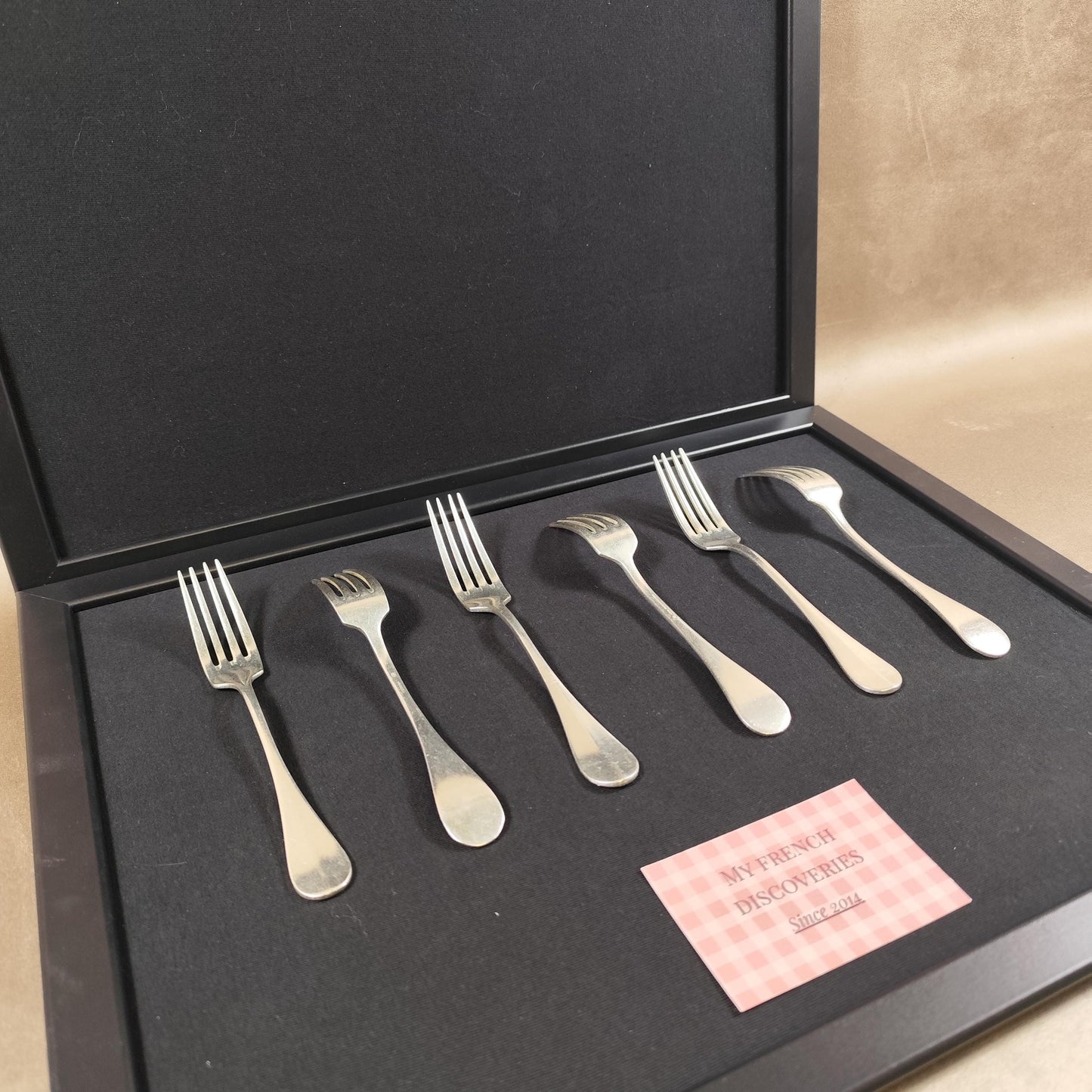 Lot de 6 fourchettes Christofle métal argenté Couverts vintage Table élégante