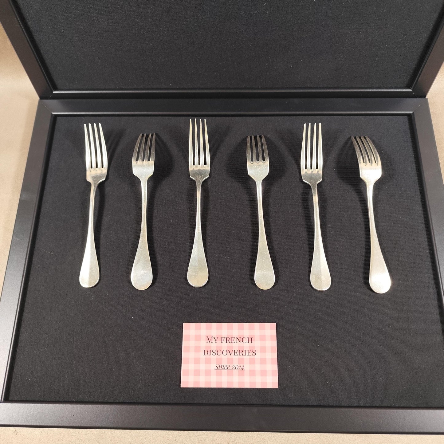 Lot de 6 fourchettes Christofle métal argenté Couverts vintage Table élégante