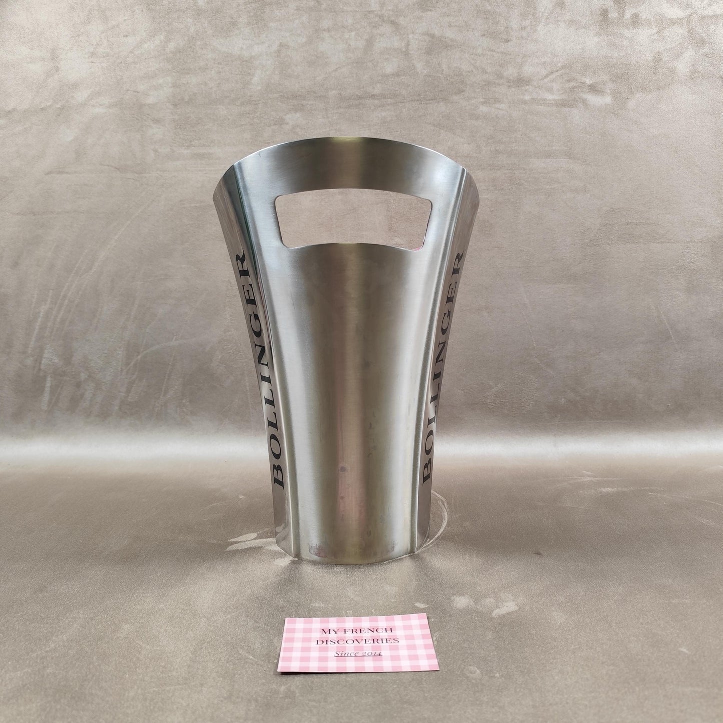 Seau à champagne Bollinger en aluminium Intérieur rouge Rafraîchisseur bouteille