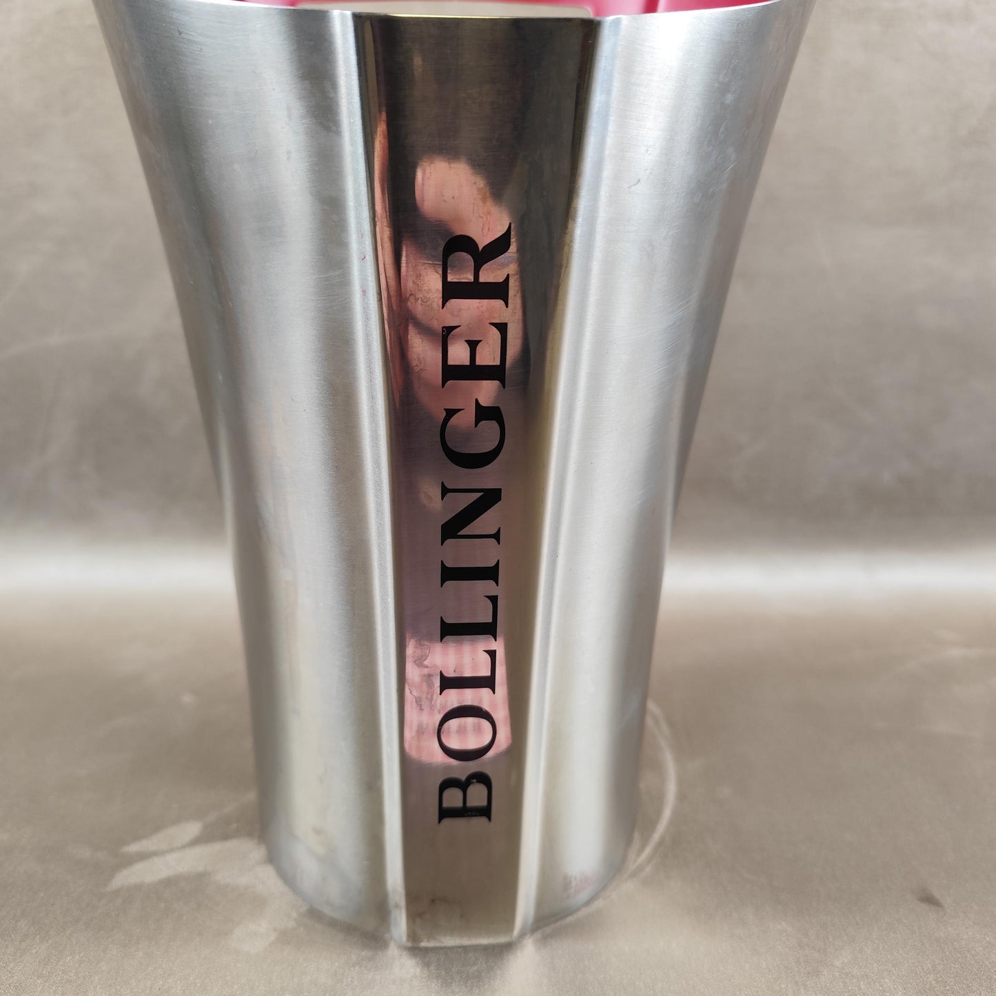 Seau à champagne Bollinger en aluminium Intérieur rouge Rafraîchisseur bouteille