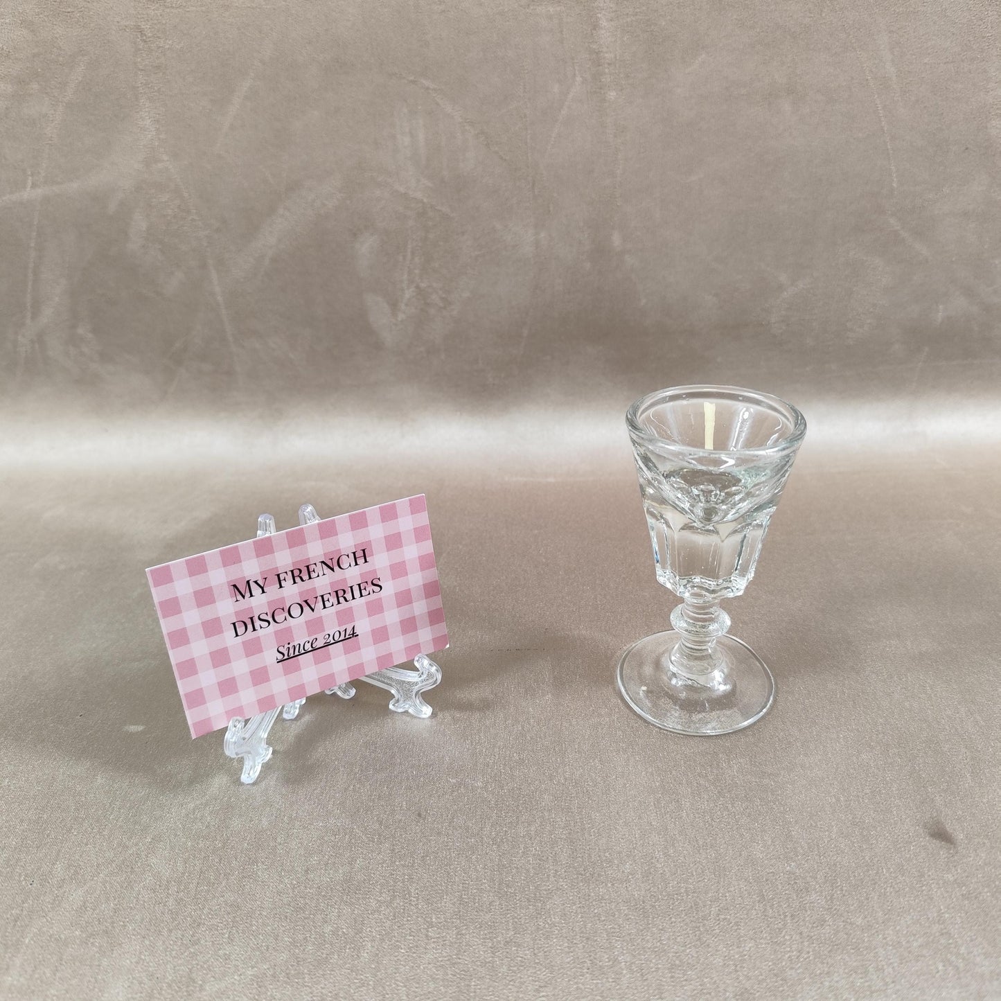 Verre du patron trompeur en verre Verre à liqueur truqué Bar vintage