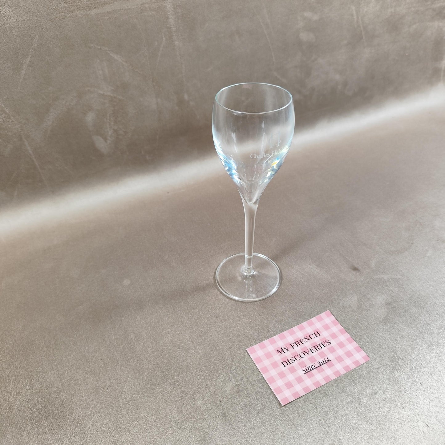 Lot de 6 flûtes à champagne Charles Heidsieck Verres sérigraphiés Bar