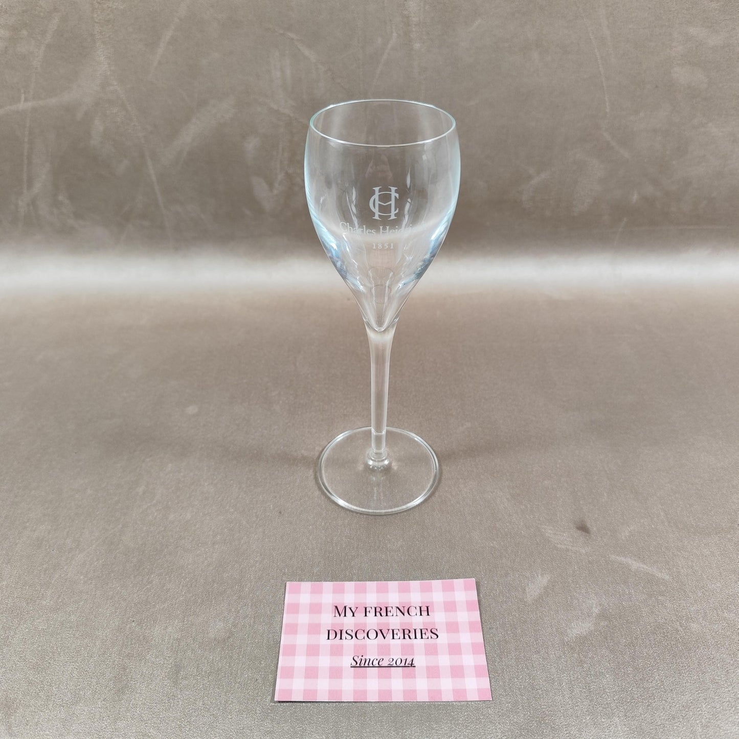 Lot de 6 flûtes à champagne Charles Heidsieck Verres sérigraphiés Bar