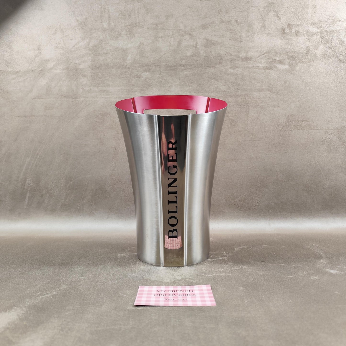 Seau à champagne Bollinger aluminium intérieur rouge Rafraîchisseur bouteille design