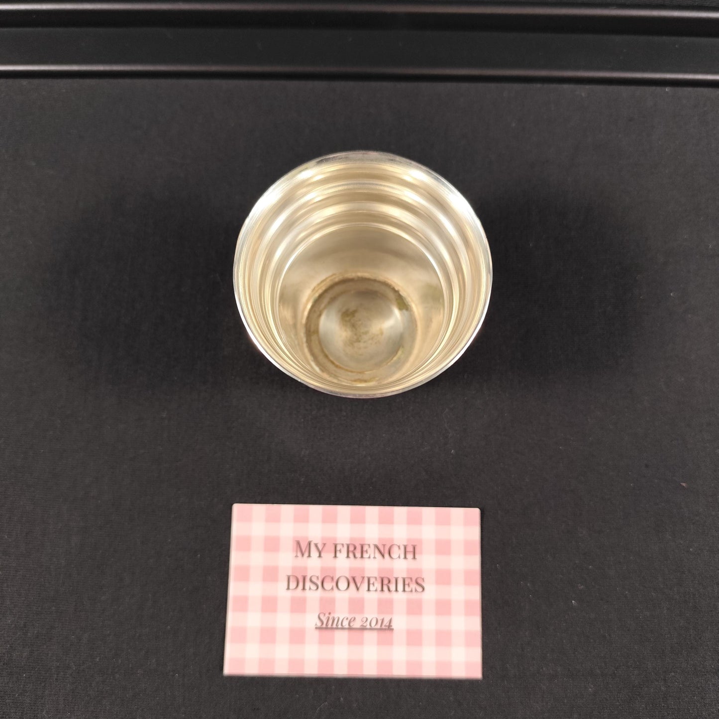 Timbale de baptême en métal argenté Vulcain Gobelet ancien enfant Orfèvrerie française
