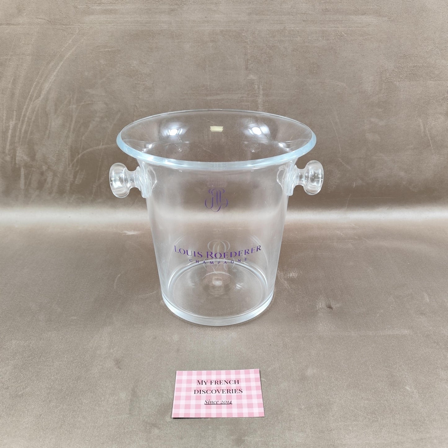 Seau à champagne Louis Roederer en plastique transparent Seau à glace Cristal