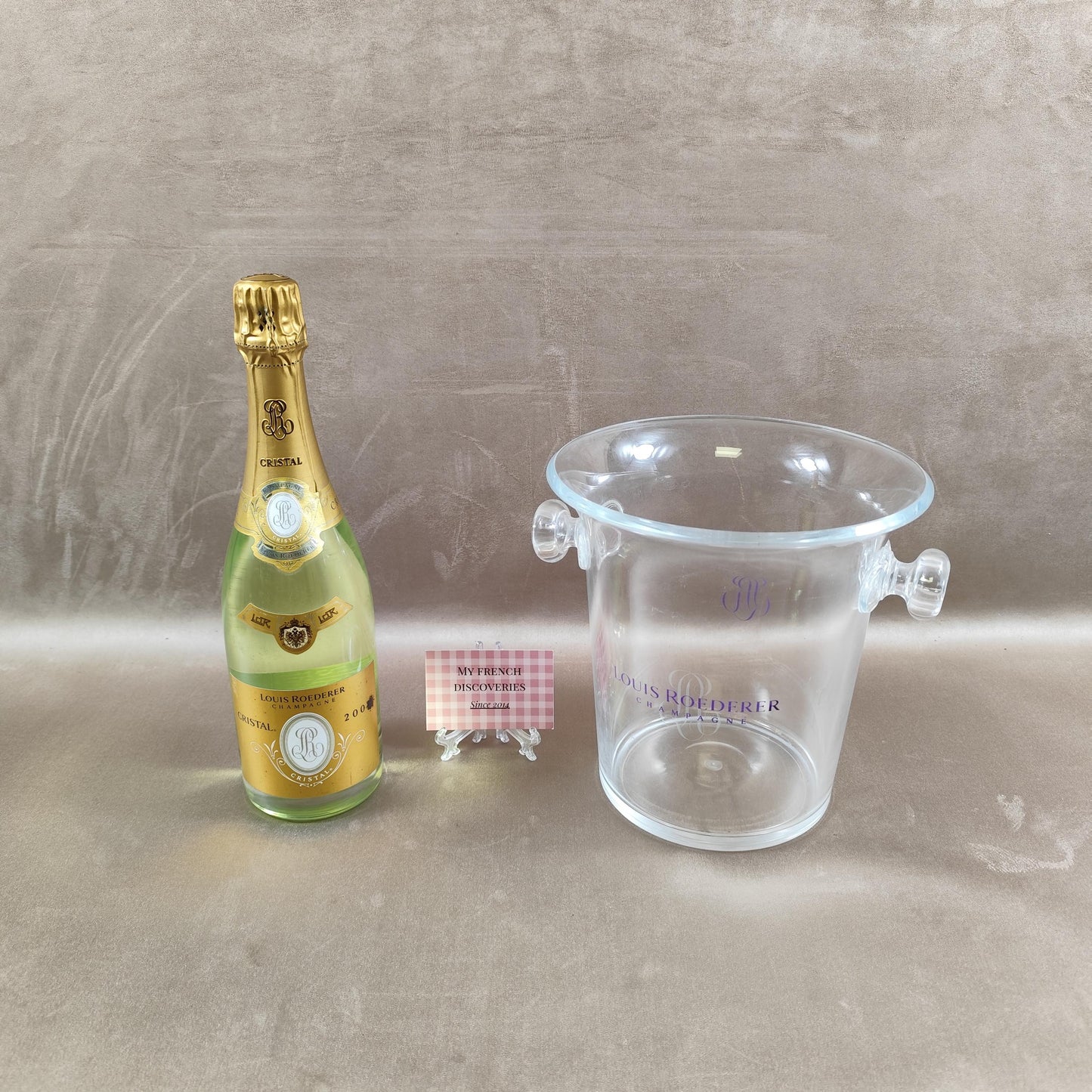 Seau à champagne Louis Roederer en plastique transparent Seau à glace Cristal