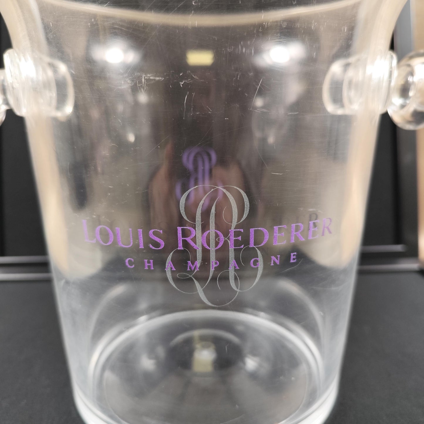Seau à champagne Louis Roederer en plastique transparent Seau à glace Cristal