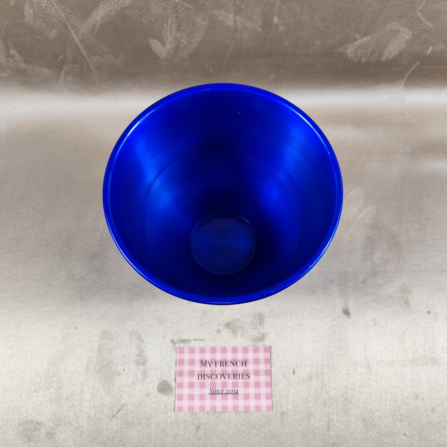 Seau à champagne Pommery bleu en aluminium Rafraîchisseur champagne