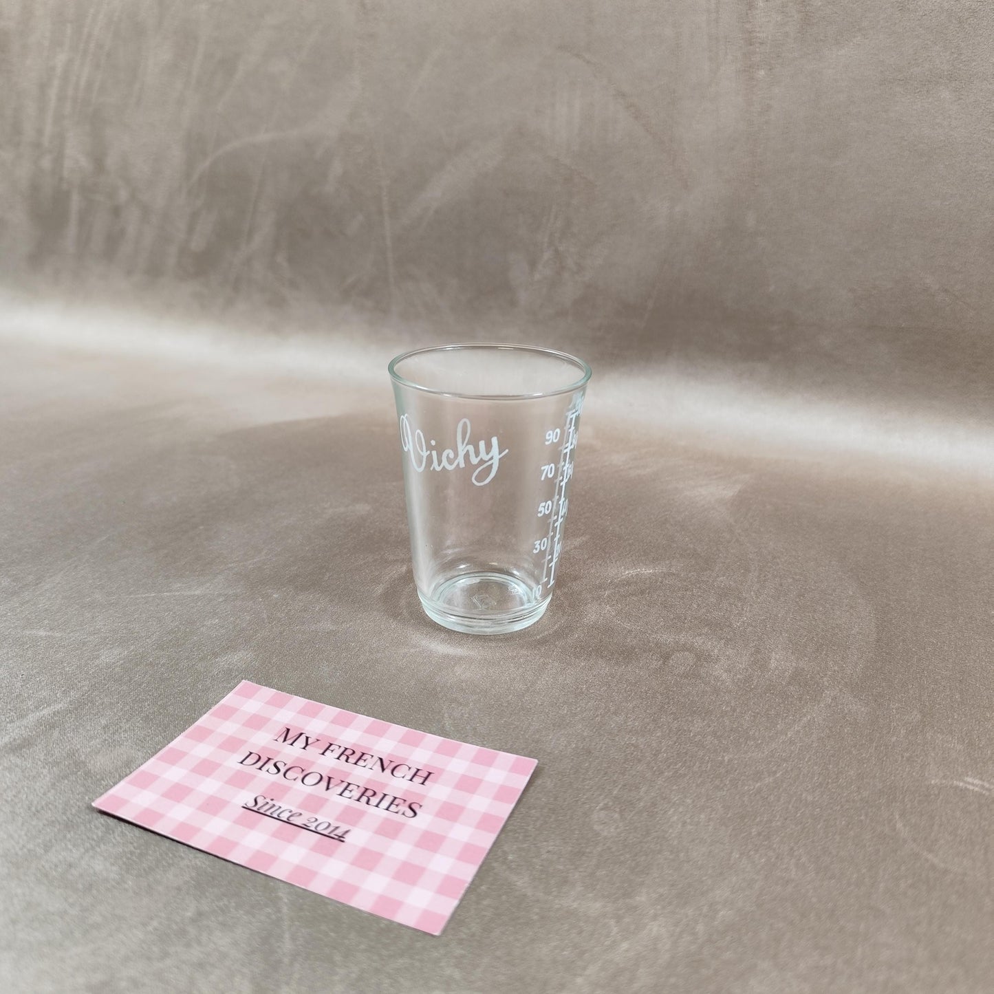 Verre de cure Vichy avec étui Verre de curiste gradué Thermalisme