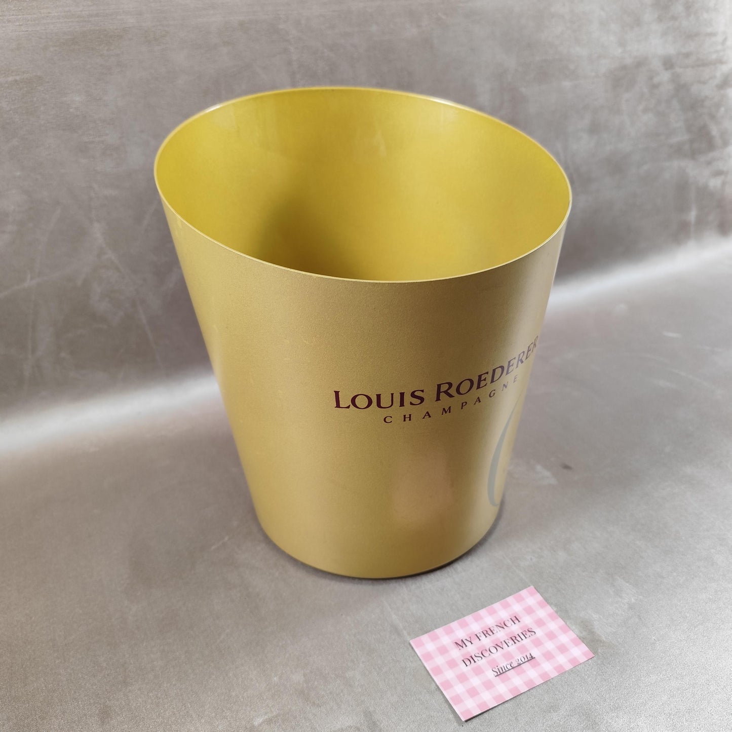 Seau à champagne Louis Roederer doré grand modèle Rafraîchisseur vintage