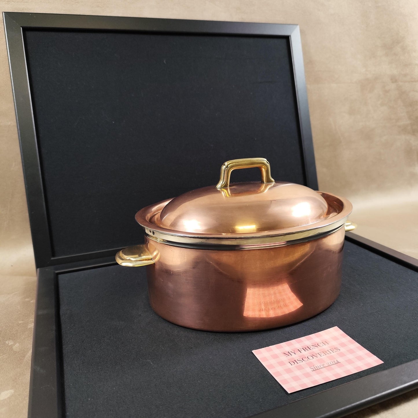 Cocotte ERCUIS en cuivre avec couvercle Poinçon dorfèvre Cuisine haut de gamme