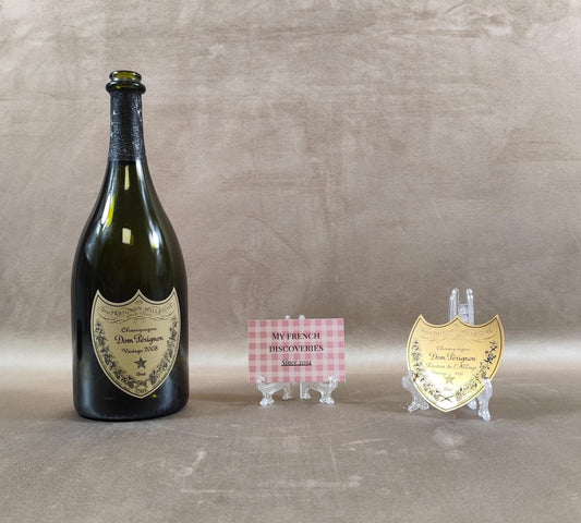 Magnet Dom Pérignon Vintage 1996 Plaque étiquette champagne dorée