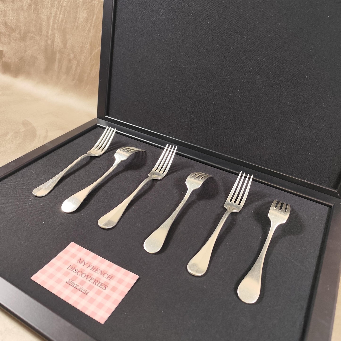 Lot de 6 fourchettes Christofle métal argenté Couverts vintage Table élégante