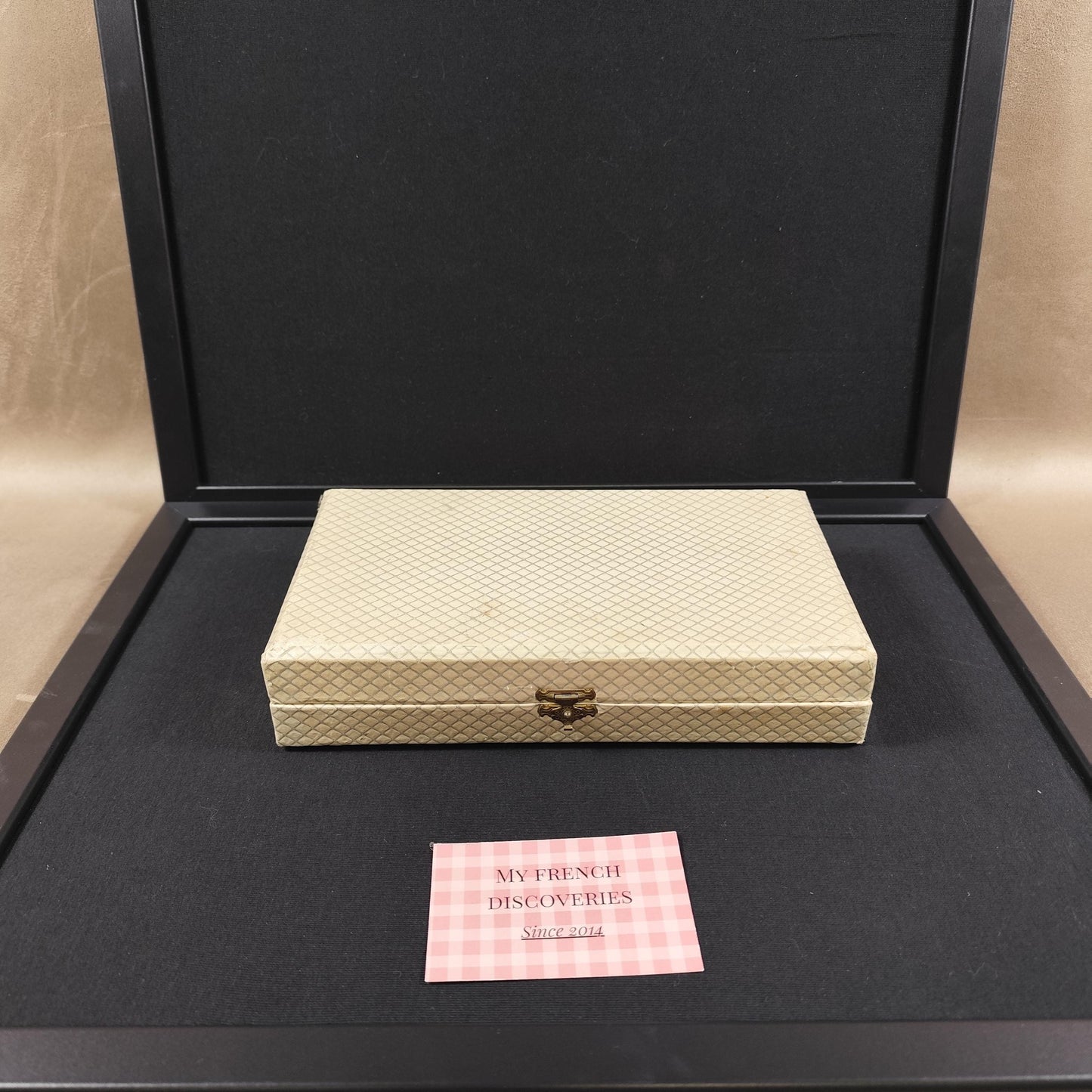 Coffret 3 couverts métal argenté C.F.A. Fourchette + 2 cuillères Écrin d'origine