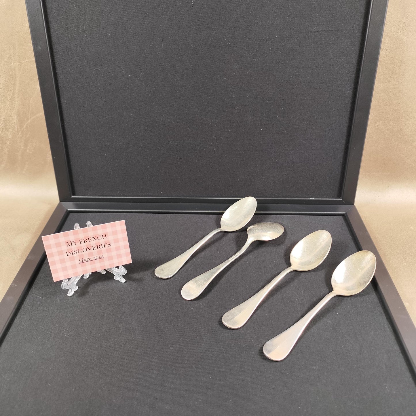Lot de 4 cuillères de service Christofle Hôtel Métal argenté France