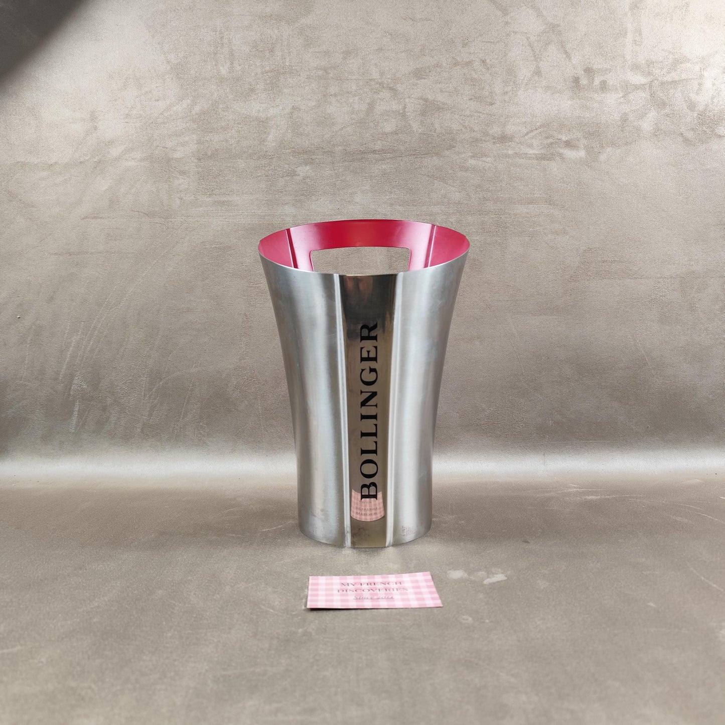 Seau à champagne Bollinger en aluminium Intérieur rouge Rafraîchisseur bouteille