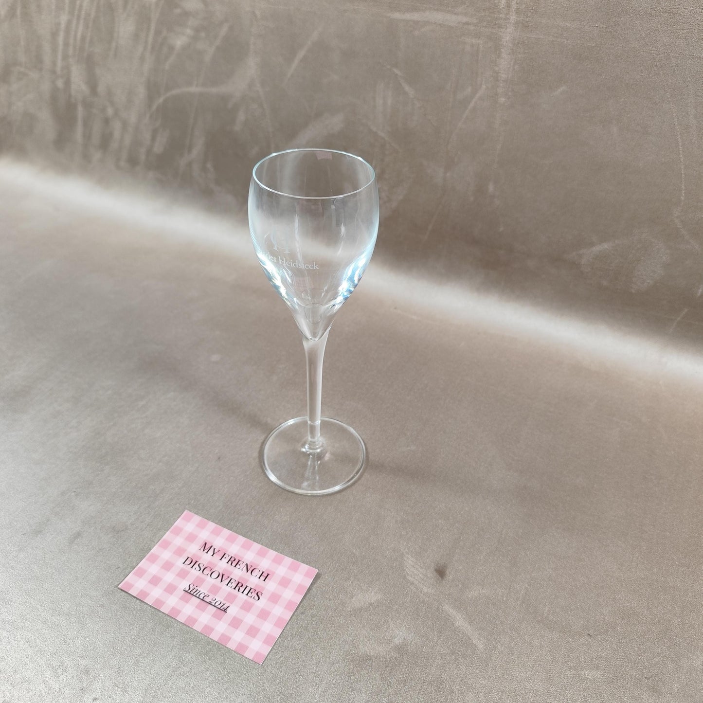 Lot de 6 flûtes à champagne Charles Heidsieck Verres sérigraphiés Bar