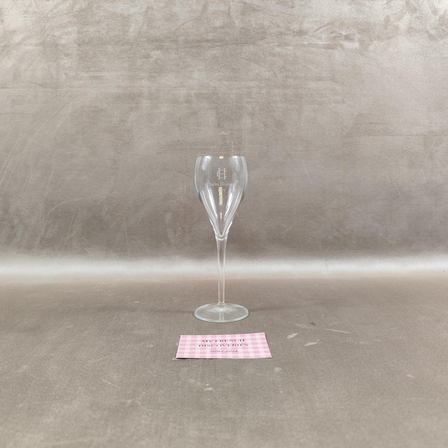 Lot de 6 flûtes à champagne Charles Heidsieck Verres sérigraphiés Bar