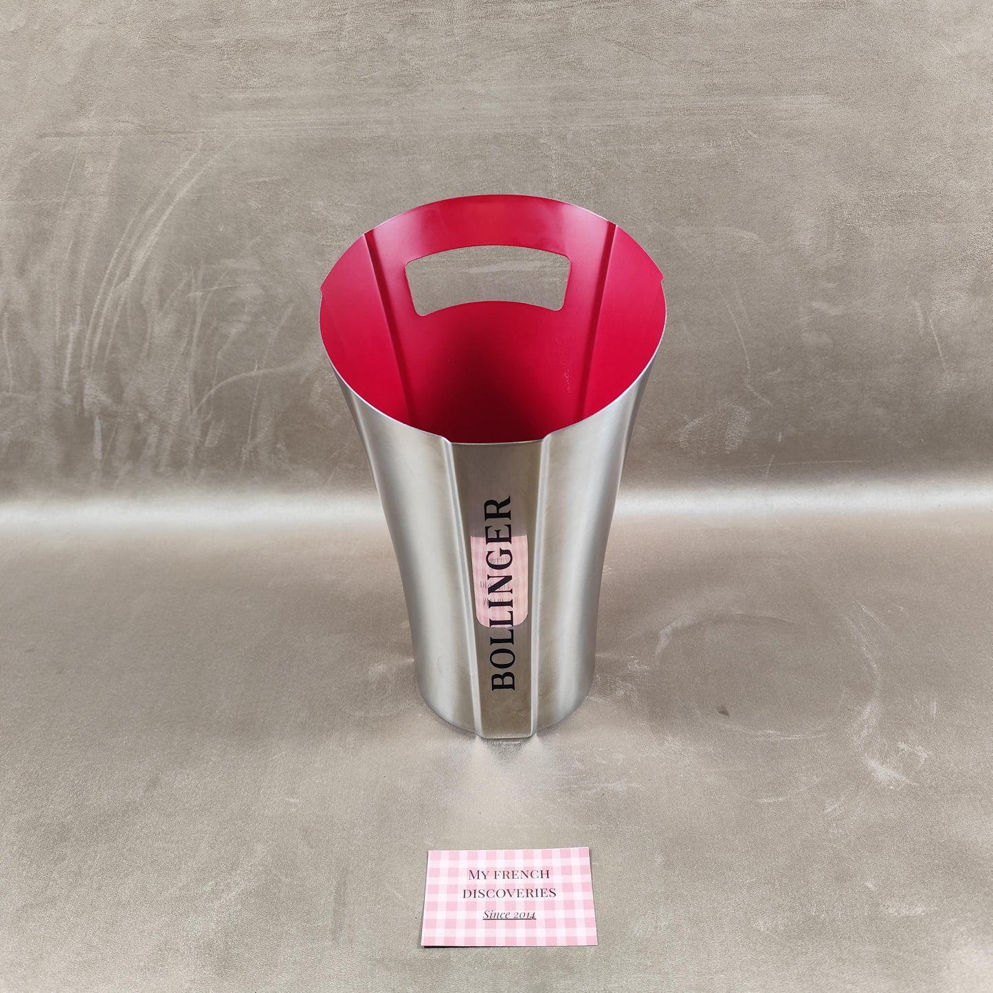 Seau à champagne Bollinger aluminium intérieur rouge Rafraîchisseur bouteille design