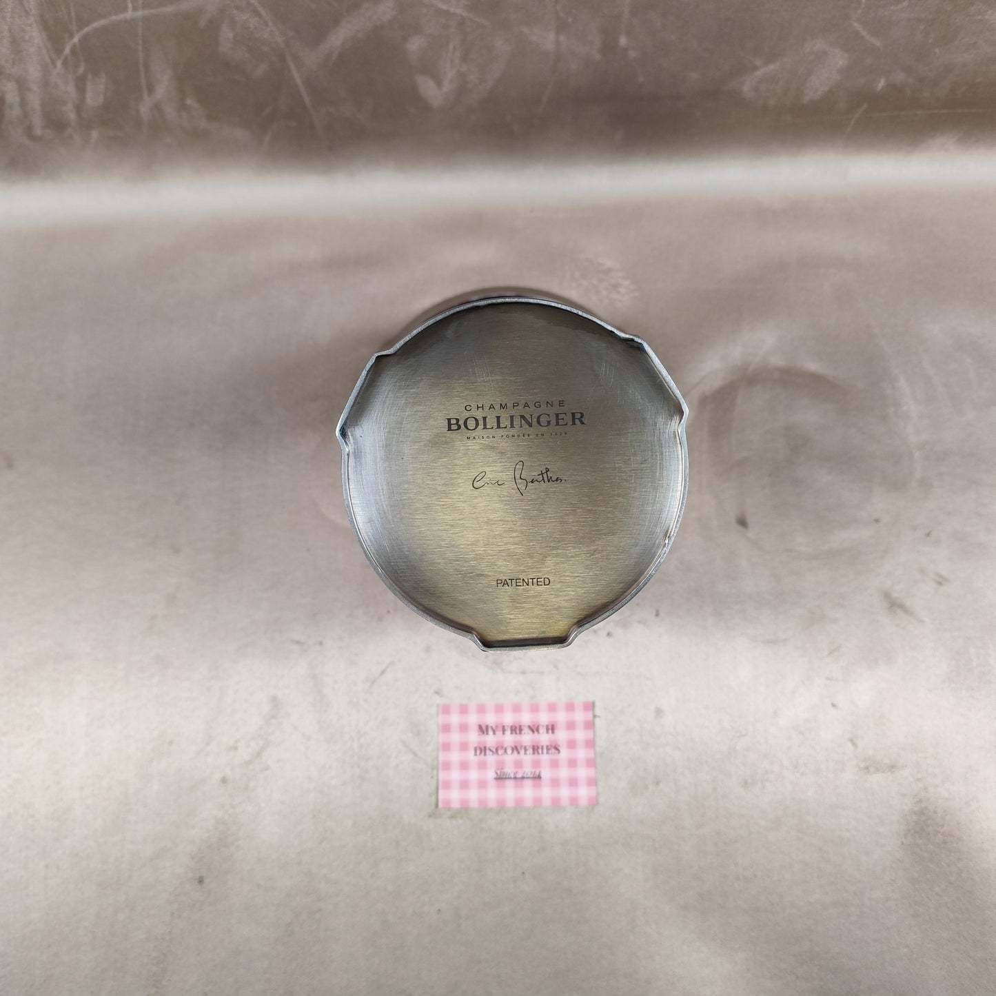 Seau à champagne Bollinger aluminium intérieur rouge Rafraîchisseur bouteille design