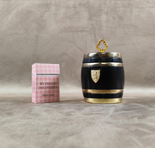 Distributeur de cigarettes vintage barillet Décor noir et doré Objet de table