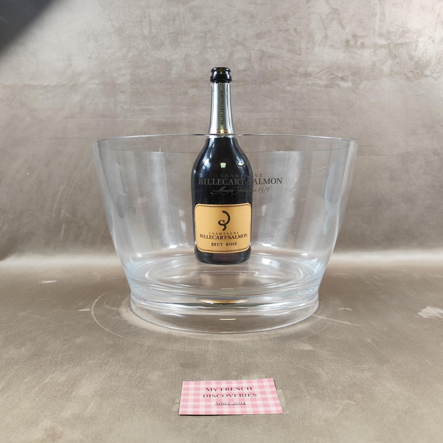 Vasque à champagne Billecart-Salmon Seau à bouteilles en plastique Grand format