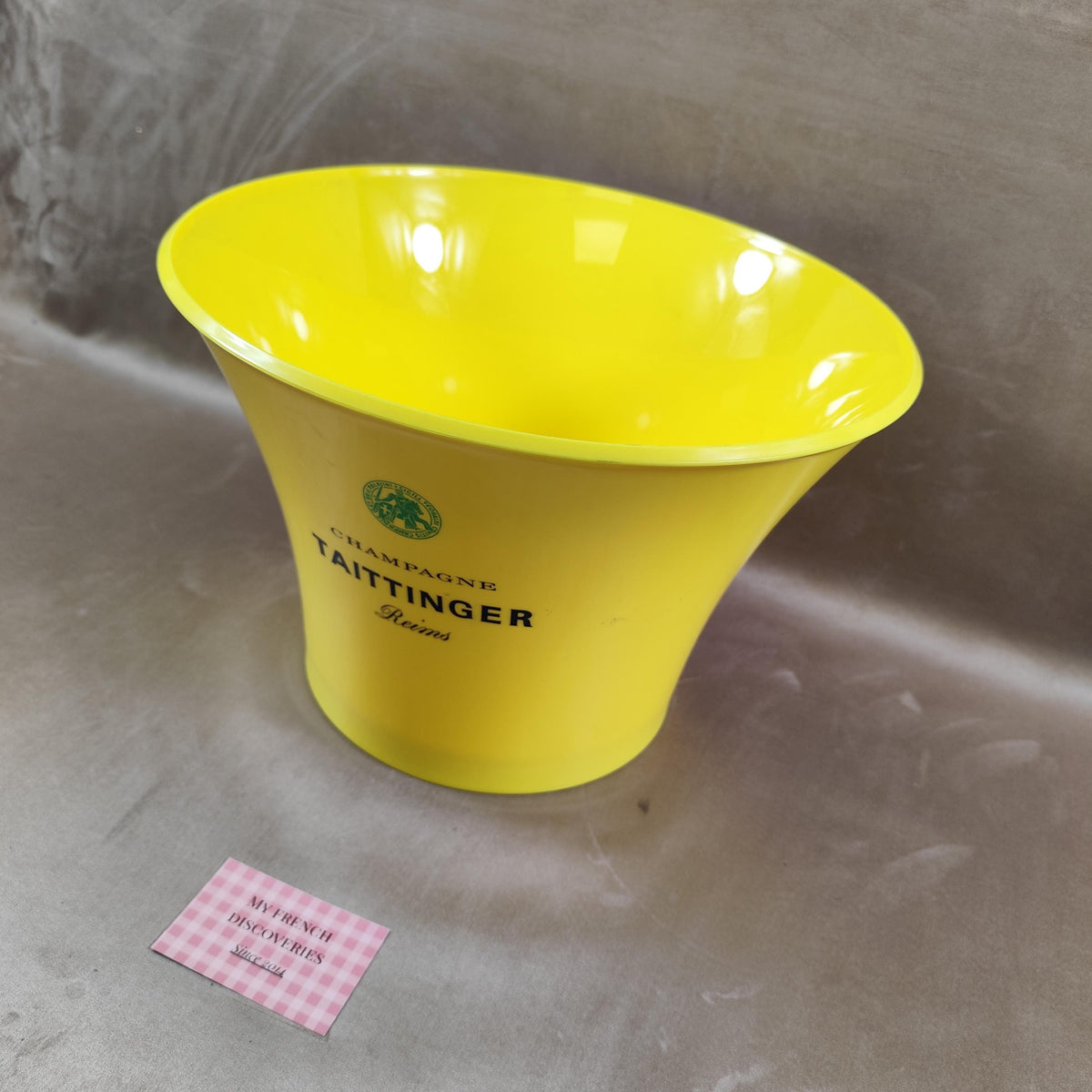 Vasque à champagne Taittinger jaune Seau à bouteilles Grand format bar