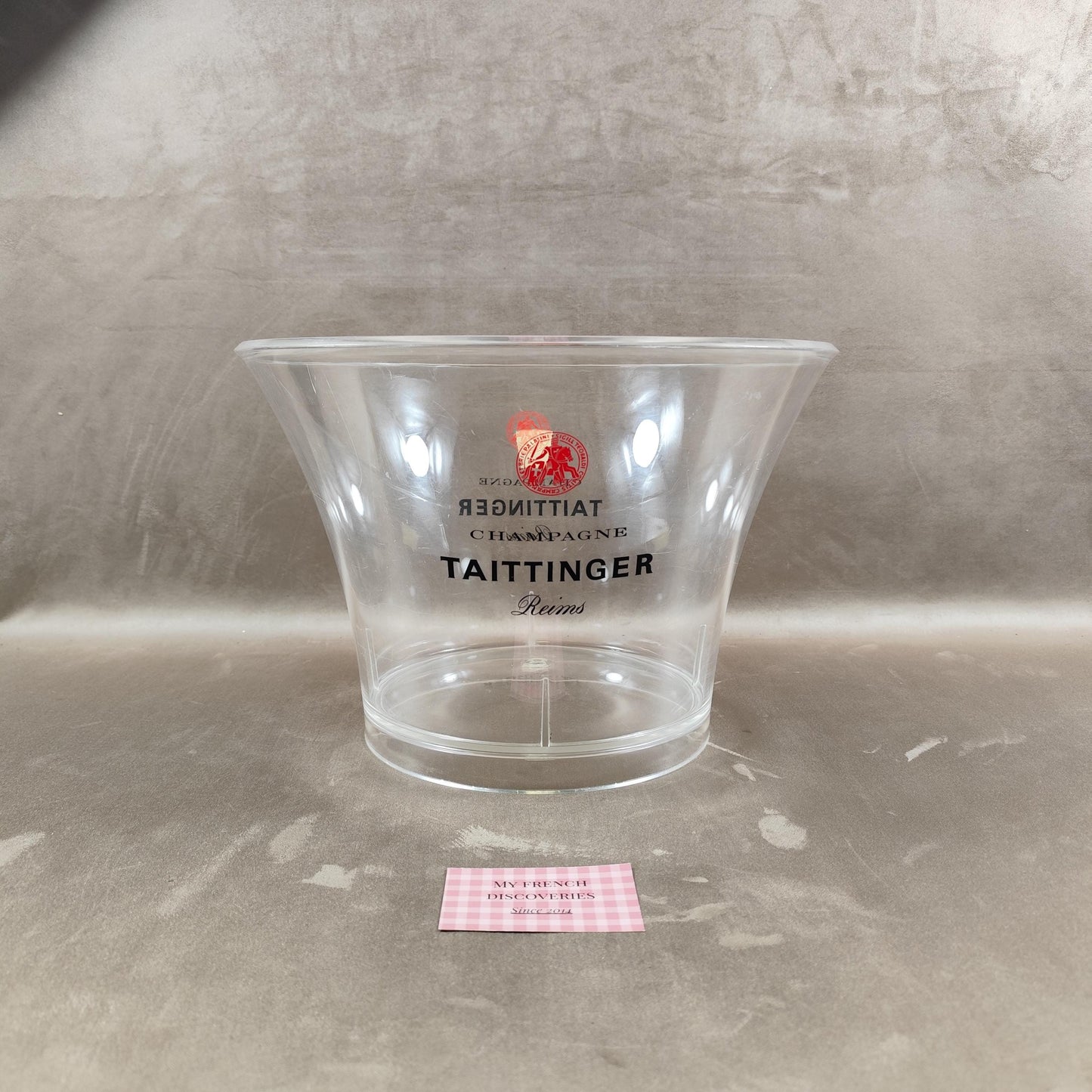 Vasque à champagne Taittinger en plastique Grand modèle 36 cm Seau à bouteilles