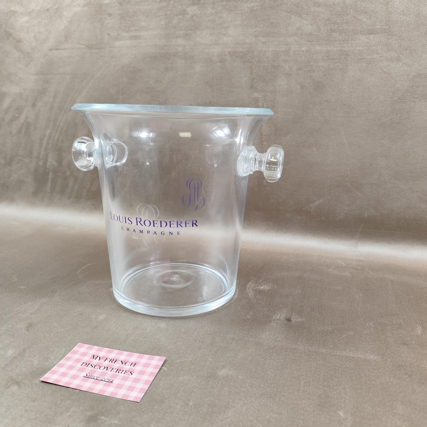 Seau à champagne Louis Roederer en plastique transparent Seau à glace Cristal