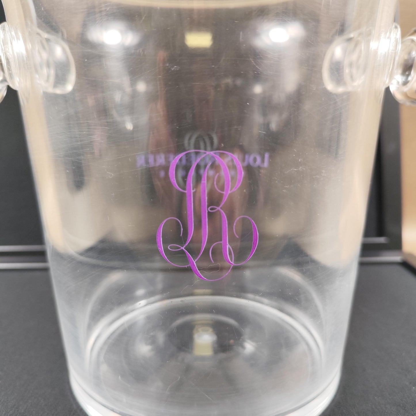 Seau à champagne Louis Roederer en plastique transparent Seau à glace Cristal