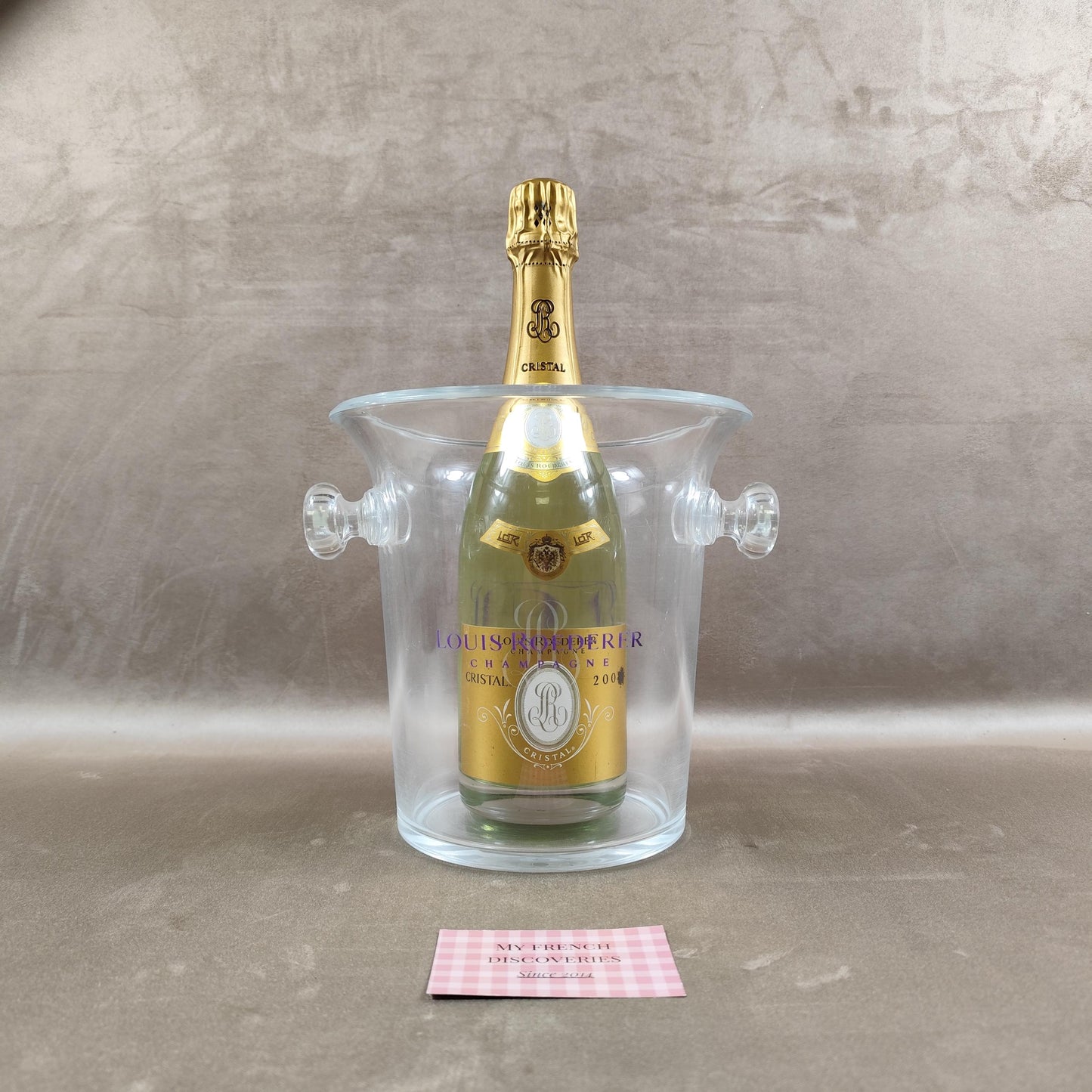 Seau à champagne Louis Roederer en plastique transparent Seau à glace Cristal
