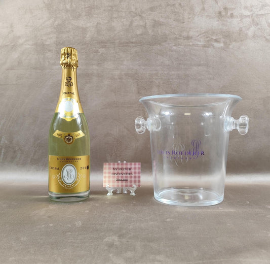 Seau à champagne Louis Roederer en plastique transparent Seau à glace Cristal