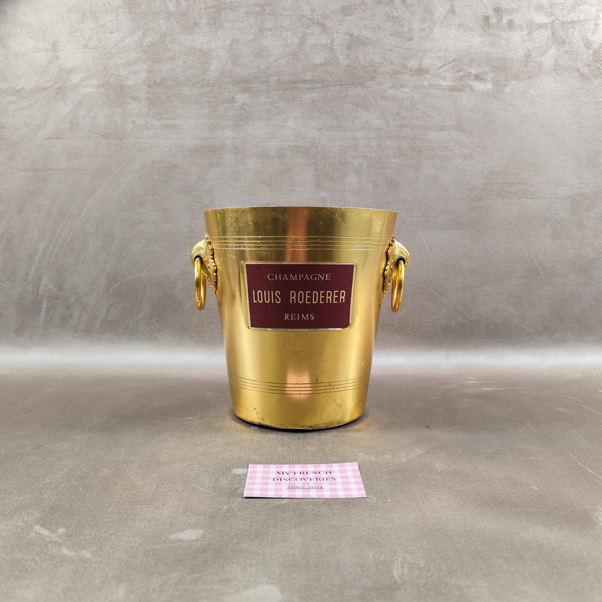 Seau à champagne Louis Roederer Reims doré Rafraîchisseur vintage