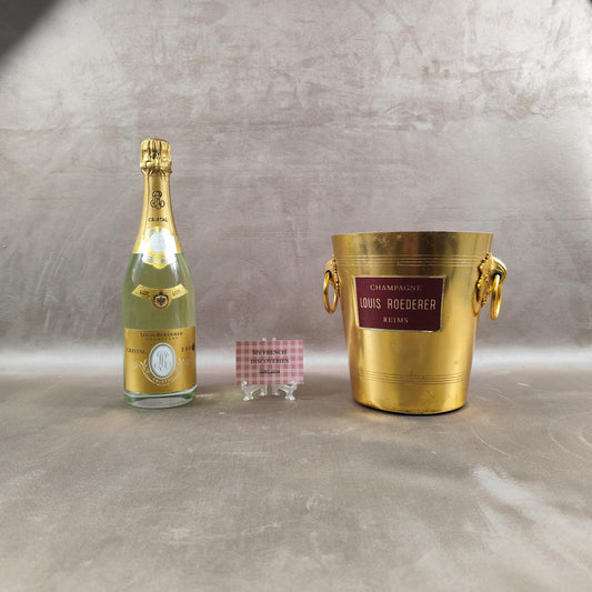 Seau à champagne Louis Roederer Reims doré Rafraîchisseur vintage
