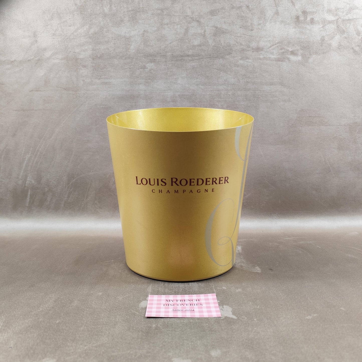 Seau à champagne Louis Roederer doré grand modèle Rafraîchisseur vintage