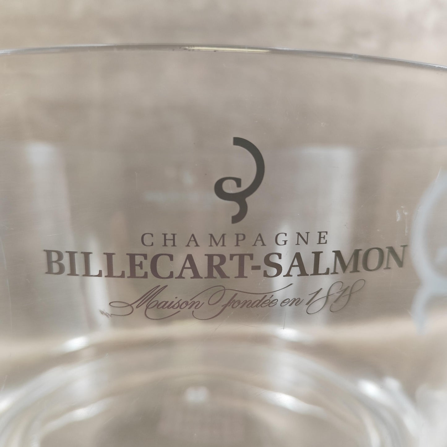 Vasque à champagne Billecart-Salmon Seau à bouteilles en plastique Grand format