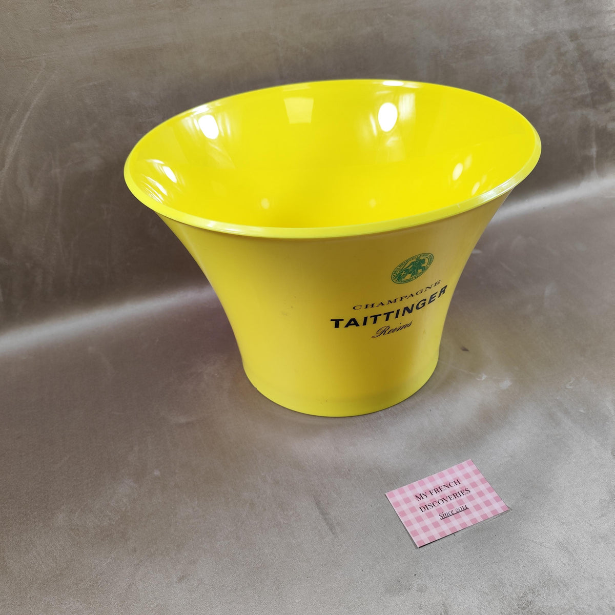 Vasque à champagne Taittinger jaune Seau à bouteilles Grand format bar