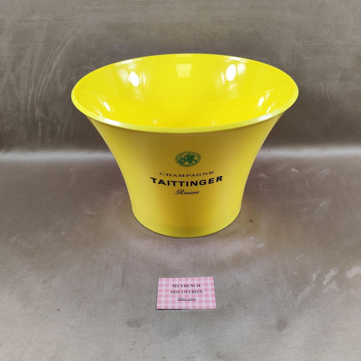 Vasque à champagne Taittinger jaune Seau à bouteilles Grand format bar