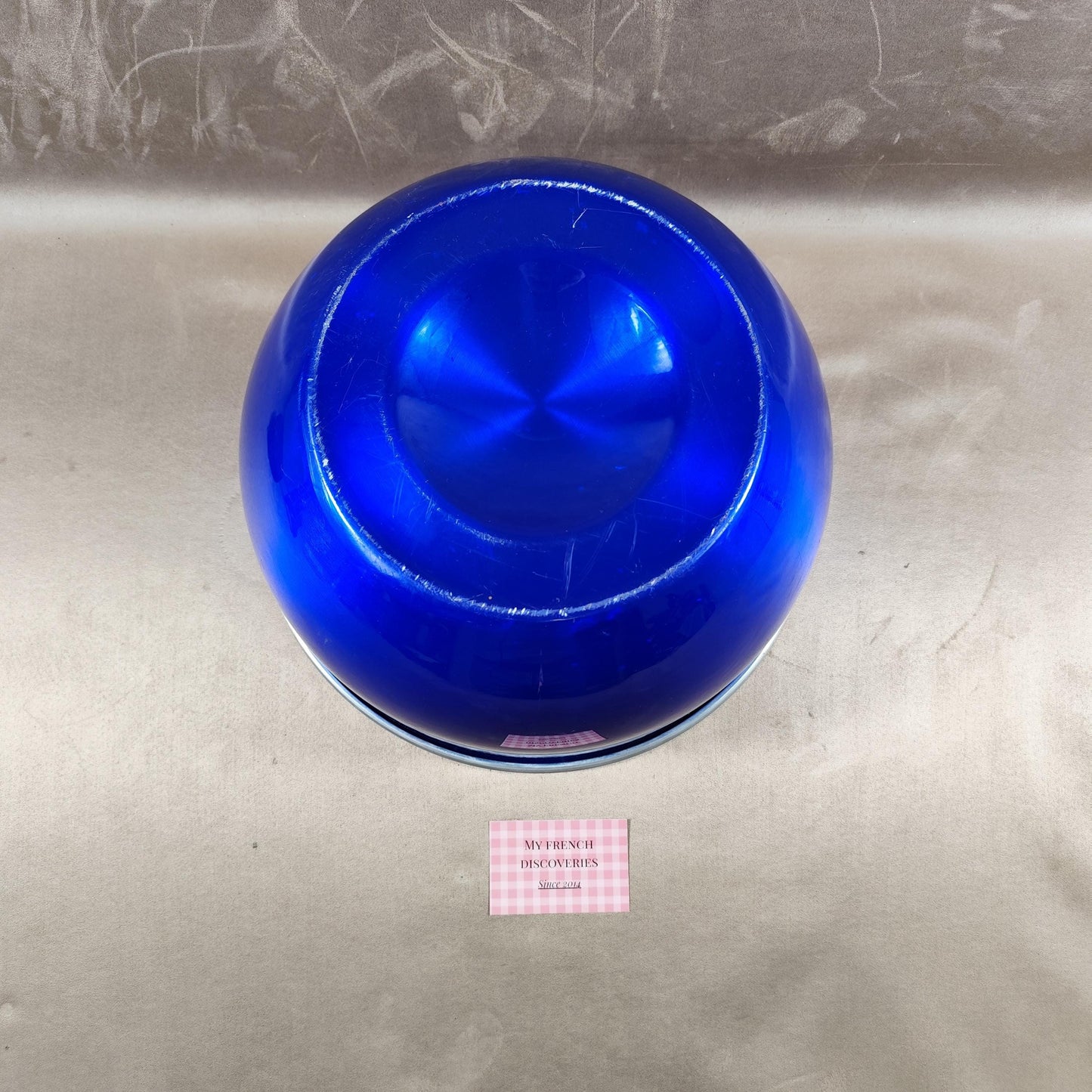 Vasque champagne Pommery aluminium bleu Seau à bouteilles Grand modèle