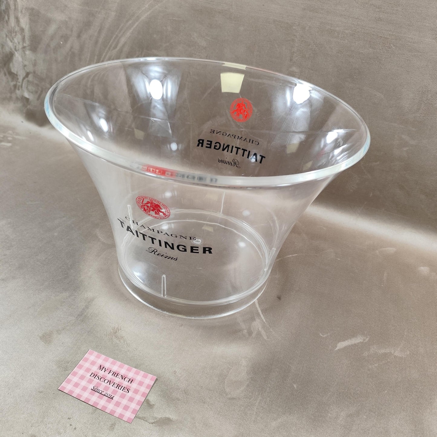 Vasque à champagne Taittinger en plastique Grand modèle 36 cm Seau à bouteilles