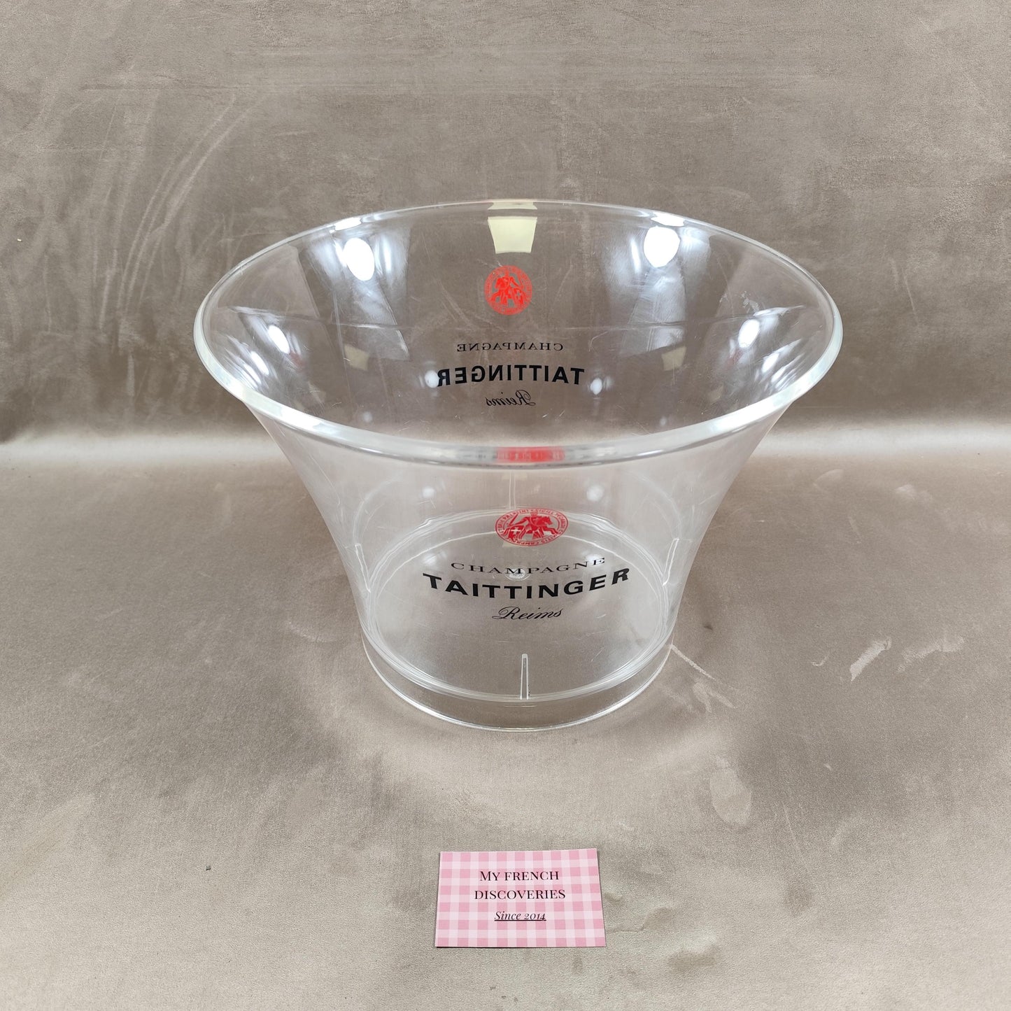 Vasque à champagne Taittinger en plastique Grand modèle 36 cm Seau à bouteilles