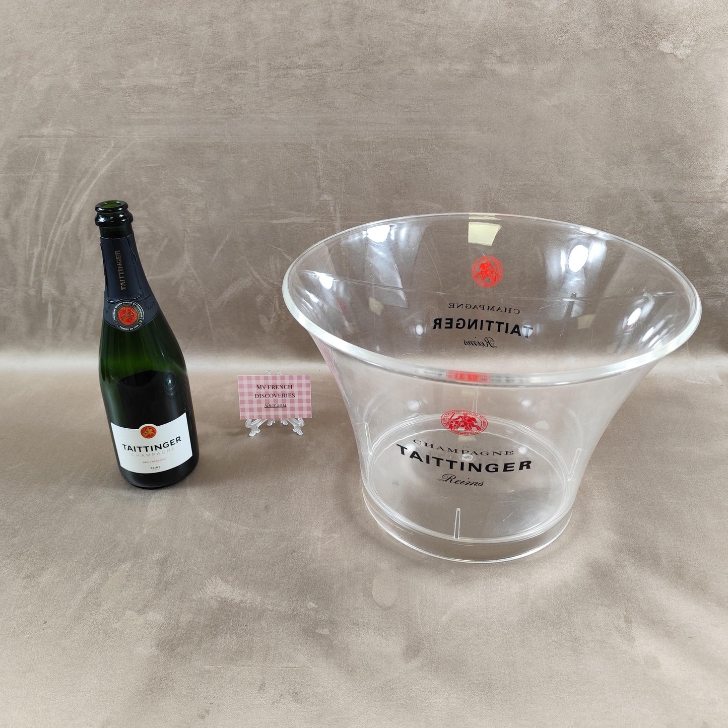 Vasque à champagne Taittinger en plastique Grand modèle 36 cm Seau à bouteilles