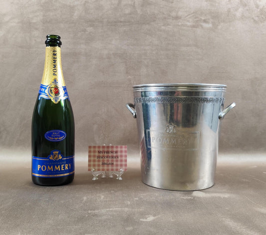 Seau à champagne Pommery en aluminium Seau publicitaire Reims France